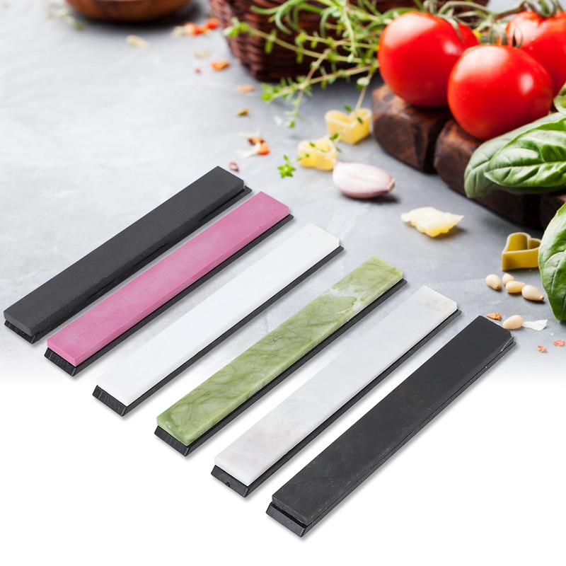 6PCS 800‑10000 Grit Sharpening Stones Set Knife Whetstone Oilstone Sharpener