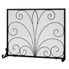 Fire Beauty Fireplace Screen,Handcrafted Wrought Iron,Flat Guard Metal Furnace Fireguards