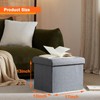 ALASDO Storage Ottoman Footrest Stool Small Ottoman with Storage Foldable