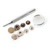 50 Poppers Silver and Bronze 12.5mm Snap Fastener Press Stud