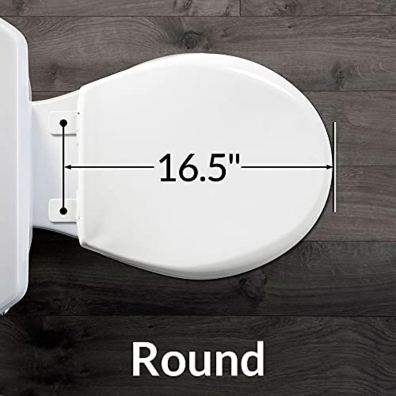 Bemis Alesio Slow Close Toilet Seat, Sleek Chrome Hinges and