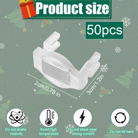 Magnetic Socket Light Clips for C9 Socket, Magnetic Clips for Hanging Lights Outdoor Magnetic Christmas Light Clips for Outdoor Patio Garden(White)