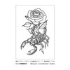 kobench Temporary Tattoos,Scorpion A Thorny Rose - K130 Design,Waterproof,Easy-to-Apply,Long Lasting