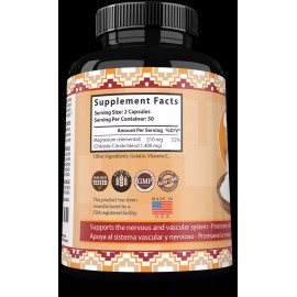 NaturalisimoLife Magnesium Chloride (Cloruro de Magnesio) High absorption 1,400 mg 100 caps