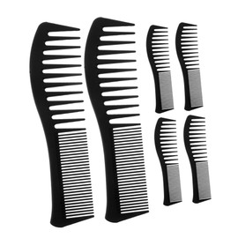 Healeved 6pcs Barber Combs: Dual-purpose Wide Tooth Styling Combs For Women And Men - For Blow-drying Detangling And Hairdressing