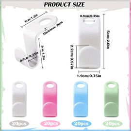 Clothes Hangers Space Saving Clothes Hangers Connecting Hooks 80 Pieces Hanger Hook Hanger Clip Drop Connection Handle for Hangers (Multi-Colour)