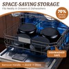 20-Piece Ceramic Nonstick Cookware Set | Detachable Handle, Stackable for