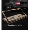 Deselen Gloss Silver License Plate Frame, Metal Thin Stainless Steel