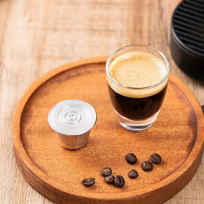 RECAFIMIL Reusable Compatible Capsule for Nespresso Machines Stainless Steel Refillable