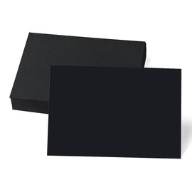 Aililong Coloured Paper Black 300 g/m² - 100 x Index Cards A6 Blank Craft Card Presentation Cards Photo Card Black Cardboard for Post/Greeting Cards, Invitations, DIY Projects - 10.5 x 14.8 cm