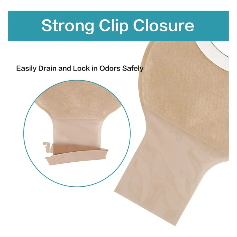 Kit Ostomía: 20 Bolsas Tipo Clip Con 8 Pinzas Nude