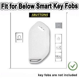 TAPAYICA for Kia Key Fob Cover Keyless Remote Key Fob Shell with Keychain Fit for Kia Telluride 2023 2024 Smart Key (Black)