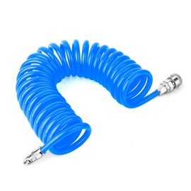 TAILONZ PNEUMATIC 0.3 inch (8 mm) Outer Diameter Spring Spiral Blue Air Hose Belt Male/Female Rapid Joint Air Compression Desk Pressure Tube