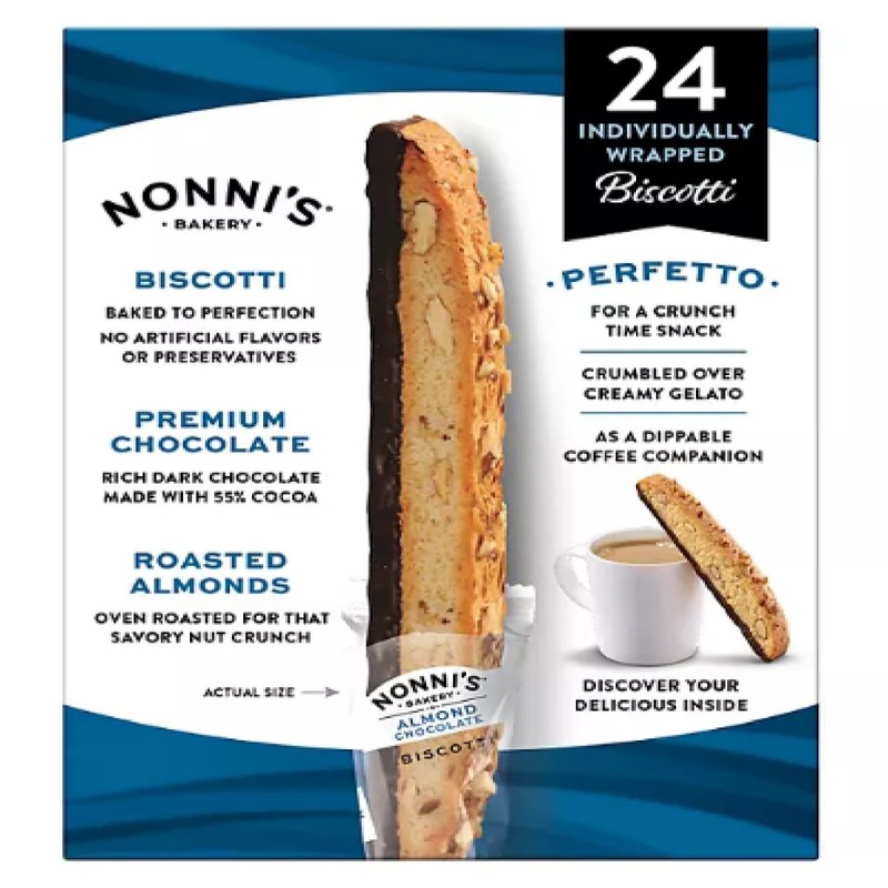 Nonni's Almond Chocolate Biscotti, 24 ct.