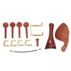 4/4 Wood Violin Parts Tailpiece Chinrest Tuning Pegs Metal Tail