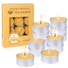 Natural Beeswax Tealight Candles in Metal Aluminum Cup - Organic