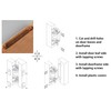 HLMOptimo 6inch Hidden Door Hinges Invisible Hinges Concealed Hinges Zinc