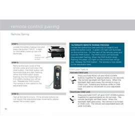 RF502A Replacement Remote Control for Tempur-Pedic Ergo or Ergo Extend Adjustable Bed Base JLDK.33.01.37