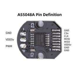 Oumefar AS5048A Magnetic Encoder I2C Interface 14-Bit Encoder Magnetic Encoder PWM SPI Interface Encoder for Brushless Motor