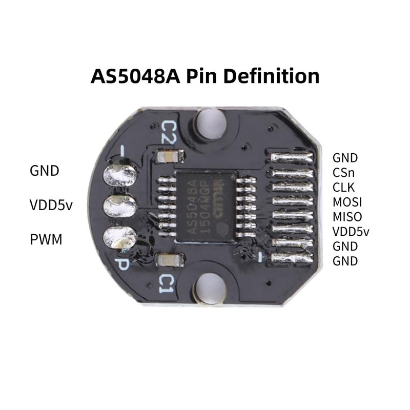 Oumefar AS5048A Magnetic Encoder I2C Interface 14-Bit Encoder Magnetic Encoder