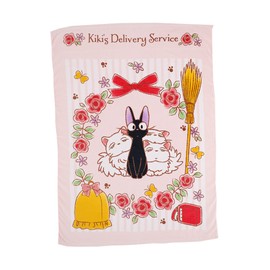 Marusin Children's Terry Cloth Blanket, Studio Ghibli, Kiki's Delivery Service, Jiji Character, Cute, 100% Cotton, Girls' Napping Blanket, Summer, Nursery, Kindergarten, 1065004100