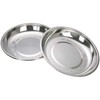 Parlynie Set of 4 Serving Plate, Dinner Plates, Stainless Steel