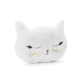 Partydeco Fluffy Cuddly Cushion for Cat Lovers Cushion Cat Motif Plush Approx. 42 x 23 cm Pillow Cat
