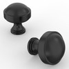 Asidrama 10 Pack Matte Black Kitchen Cabinet Knobs Round Dresser