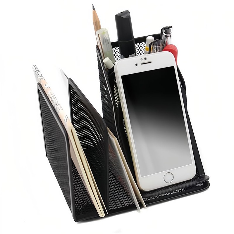 Cheerhom Desk Organiser, Mesh Metal Office Tray, Sticky Notes, Folder