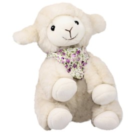 Inware 6084 Cuddly Toy Sheep Liona, Cream, with Neckerchief, Sitting, 15 cm, Cuddly Toy, Plush Toy