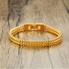 YIFSIY Bracelets for Men 21cm Stainless Steel Magnetic Clasp Braided