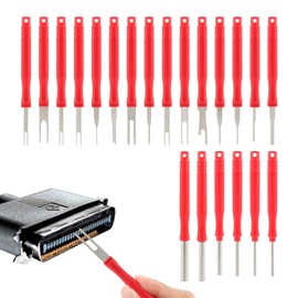 Bibabala Terminal Pin Removal Tool Kit, Electrical Connector Depinning Tool for Car Household Devices(Red)