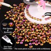 BELLEBOOST 1500pcs 6mm Resin Rhinestones Bulk, Gold Rose AB Flatback