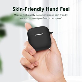 LEFXMOPHY Case for TOZO A3 Earbuds, Silicone Cover Protective Skin Sleeve (Black)