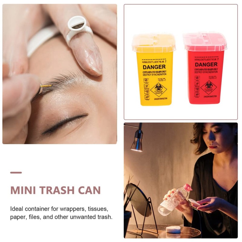 Beavorty Plastic Sharps Disposal Container: 4Pc Needle Disposal Container Small