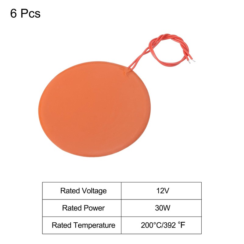 MECCANIXITY Silicone Heating Pad, 12V 30W Heater Film Flexible Heating