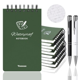 Yoosso 6PCS Waterproof Notebook, 5 * 3 Inch Waterproof Notepad Pocket Notebook For Outdoor Activity Recording
