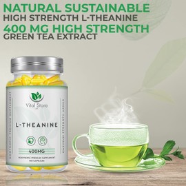 L-Theanine High Strength Nootropic l theanine 150 Capsules 400MG - Vegan Gluten & Cruelty Free - Pure Green Tea Extract L-Theanine for Nootropic Function - 5 Month Supply