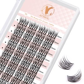 Lash Clusters, 72 Pcs Individual Cluster Lashes DIY Lash Extension 10-16mm Eyelash Clusters Volume Wispy Lashes Super Thin Band Reusable Soft & Comfortable（T08-72-D-10-16MIX）