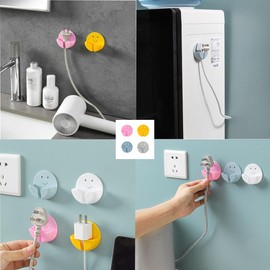 YCSSSD - Organizadores de enchufes de alimentación, soportes autoadhesivos para enchufes de cocina, ganchos para enchufes de pared, cables de alimentación, 4 unidades