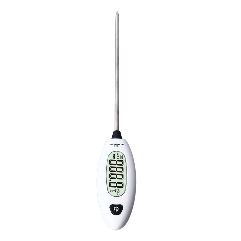 Food Thermometer Digital LCD Display Stainless Steel Probe for Home