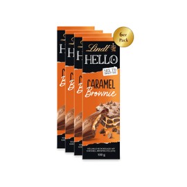 Lindt & Sprüngli Hello Caramel Brownie Chalkboard Pack of 4 x 100 g