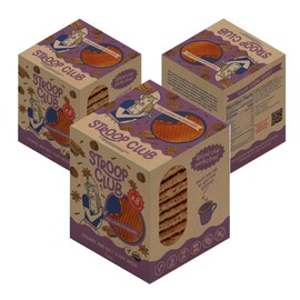 Stroop Club Chai Infused Organic Stroopwafel Caramel Treats | Vegan, Plant-Based and Dutch-Approved Indulgence - 24 Vegan Waffle cookies (8 Pack of 3)