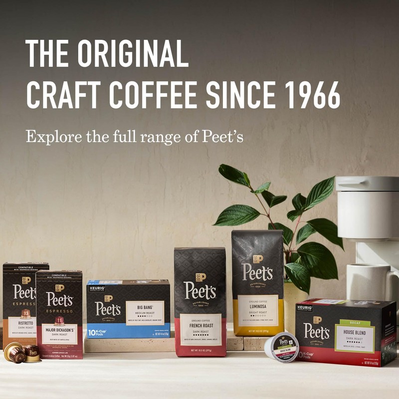 Peet's Coffee, Dark and Medium Roast Espresso Capsules Variety Pack