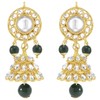 Aheli Trendy Gold Plated Green Kundan Pearl Gargantilla Collar con