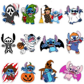 GTOTd Cartoon Fridge Magnet (12 Packs) Cute Monster Gifts Merch Decorations Bumper Decal Metal Flexible Vinyl Magnetic Decor Teens