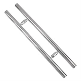 Stainless Steel Reinforced Glass Door Handle for Restaurants, 660 x 340 Per Piece