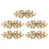 sourcing map 5Pcs Rhinestone Crystal Applique Handmade Beaded Patches