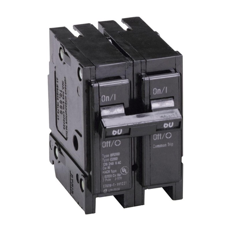 Eaton Corporation BR260 Double Pole Interchangeable Circuit Breaker, 120/240V, 60-Amp