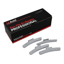 CKAuto MC-Series Zinc Clip on Wheel Weights, 1.75oz, Coated, 25 Pcs/Box